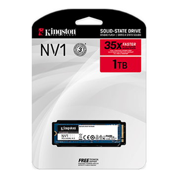 Kingston NV1 1TB NVMe PCIe SSD, R/W 2100/1700 MB/